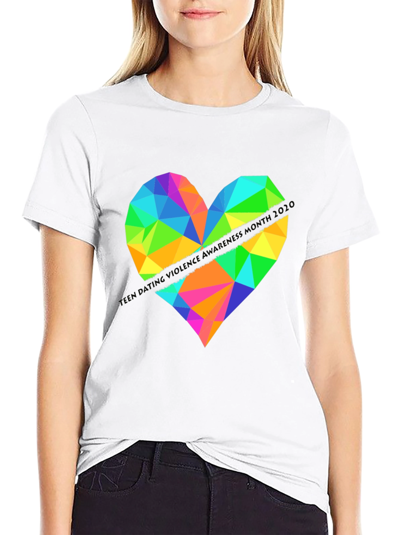 Geometric Heart Graphic Tee