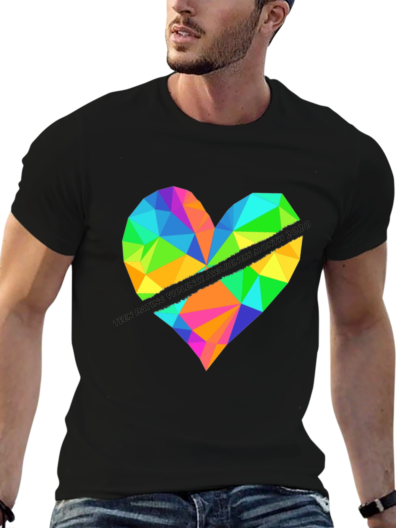 Geometric Heart Graphic Tee