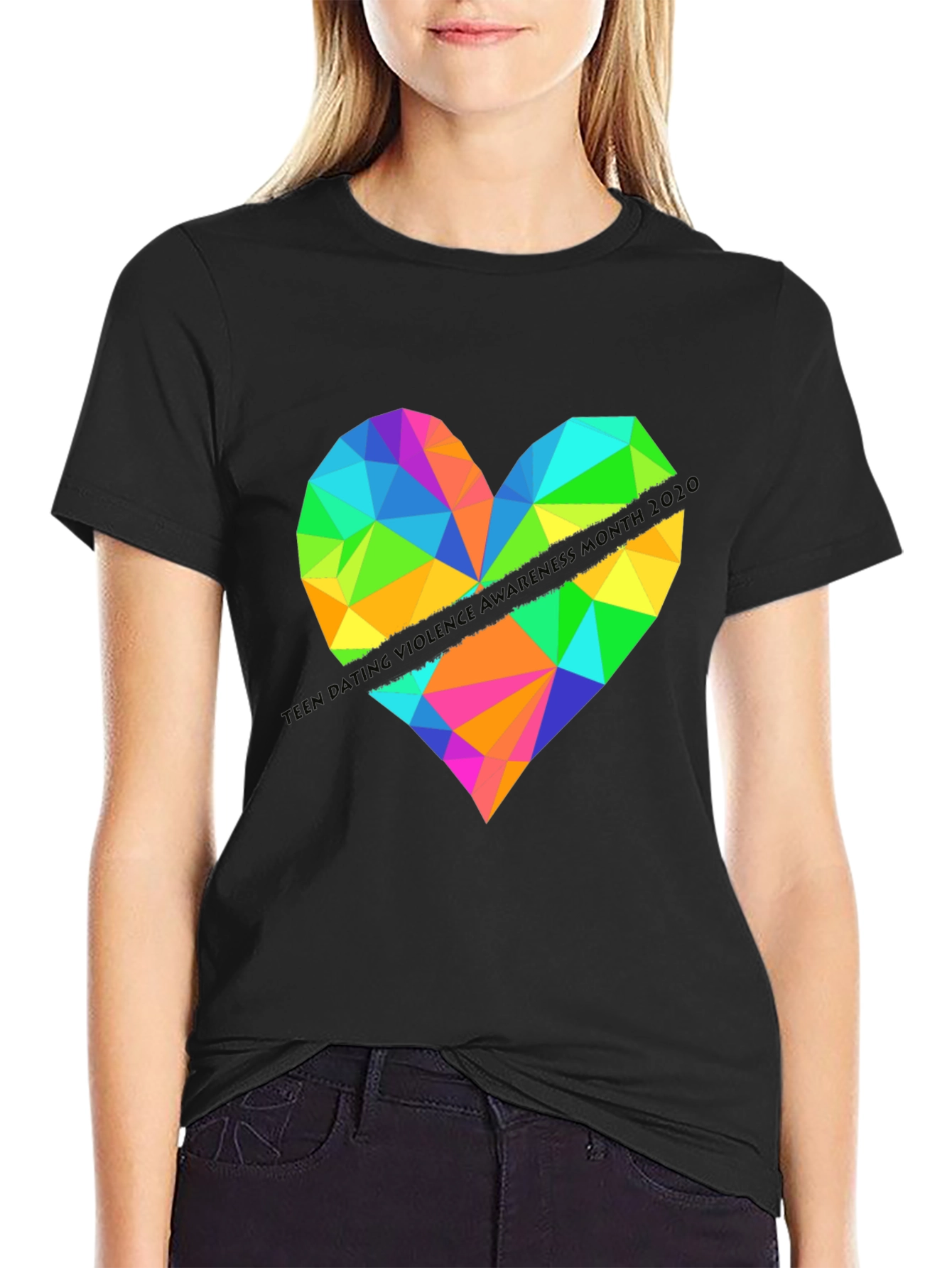Geometric Heart Graphic Tee