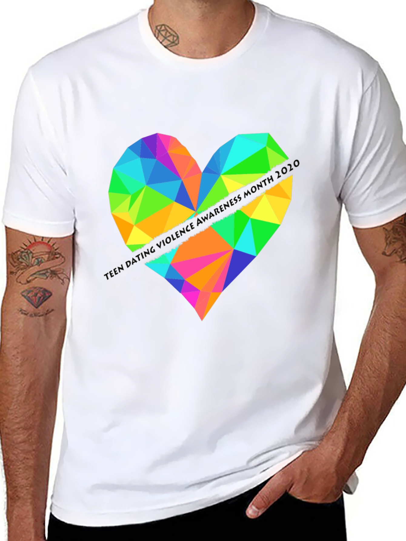 Geometric Heart Graphic Tee