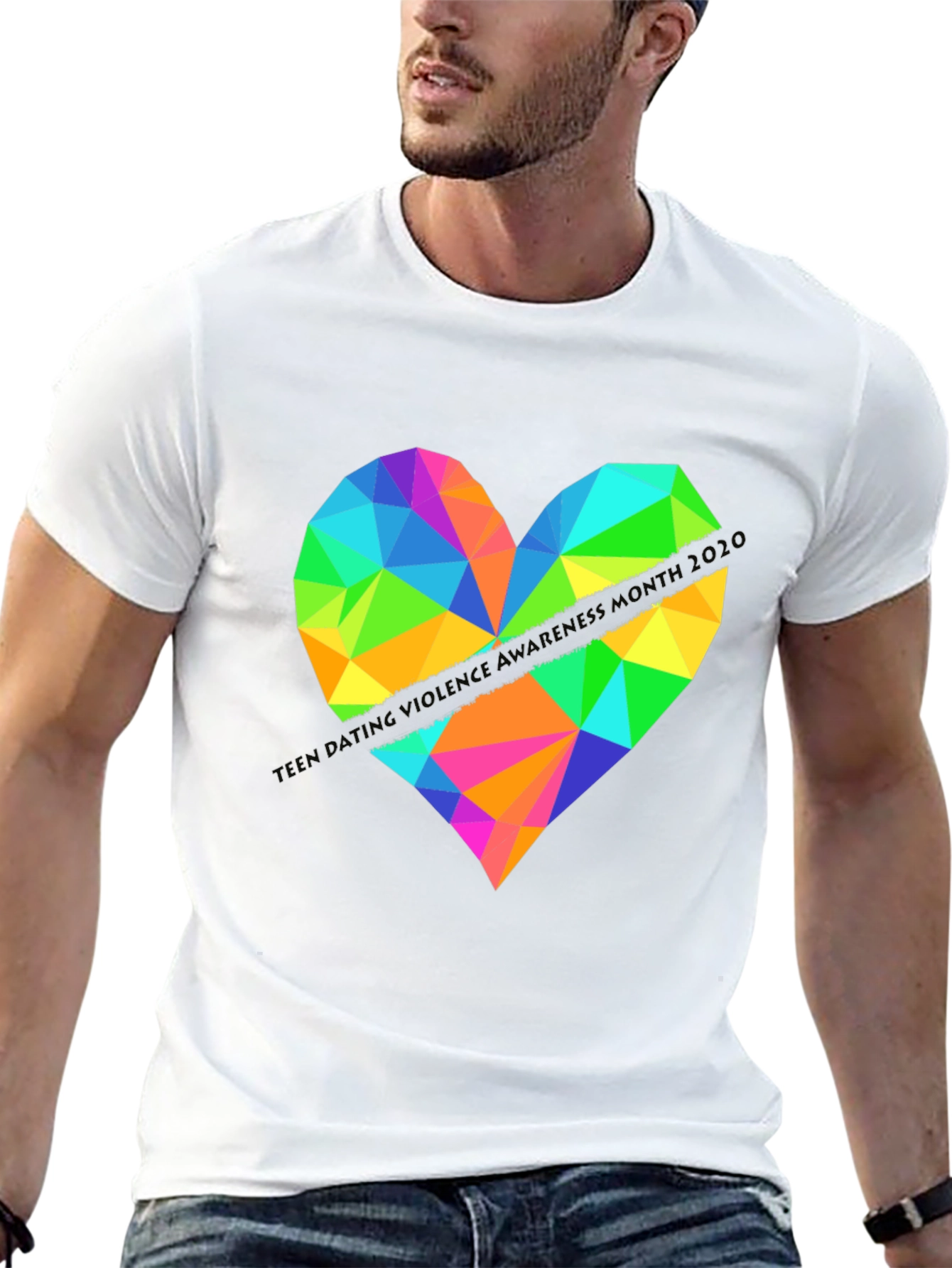 Geometric Heart Graphic Tee