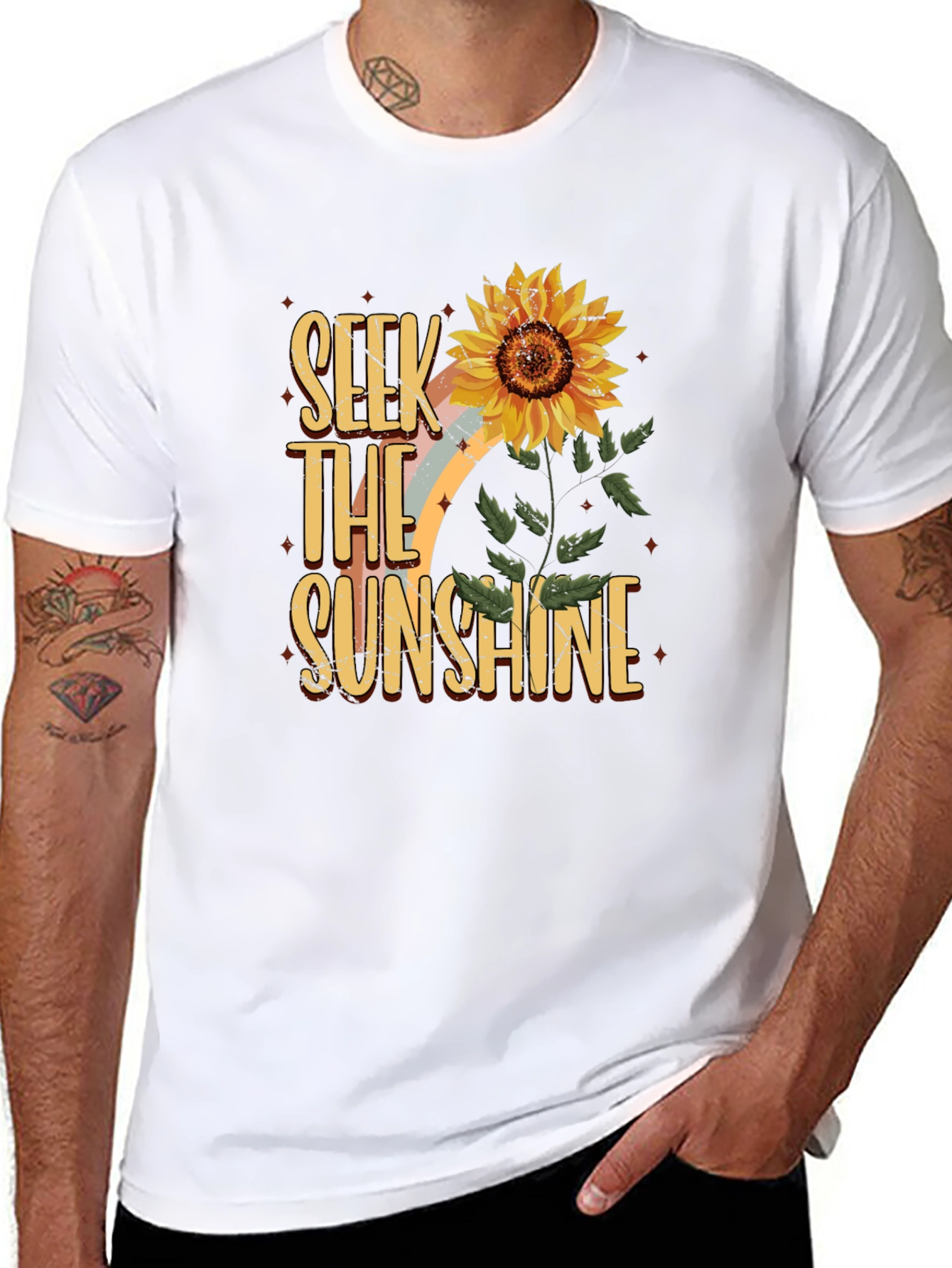 Seek The Sunshine Sunflower Graphic Tee