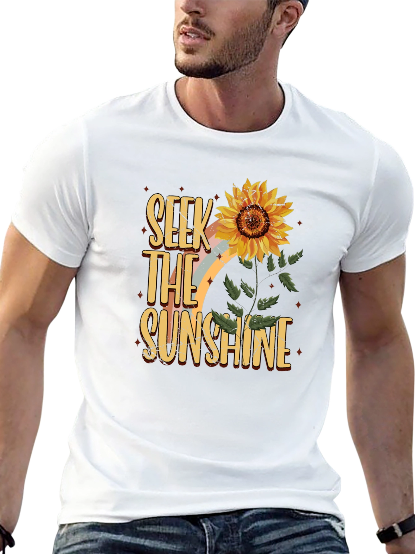 Seek The Sunshine Sunflower Graphic Tee