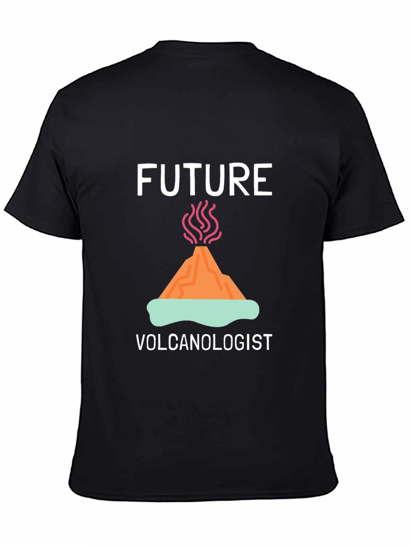 Future Volcanologist T-Shirt - Black Crew Neck Tee