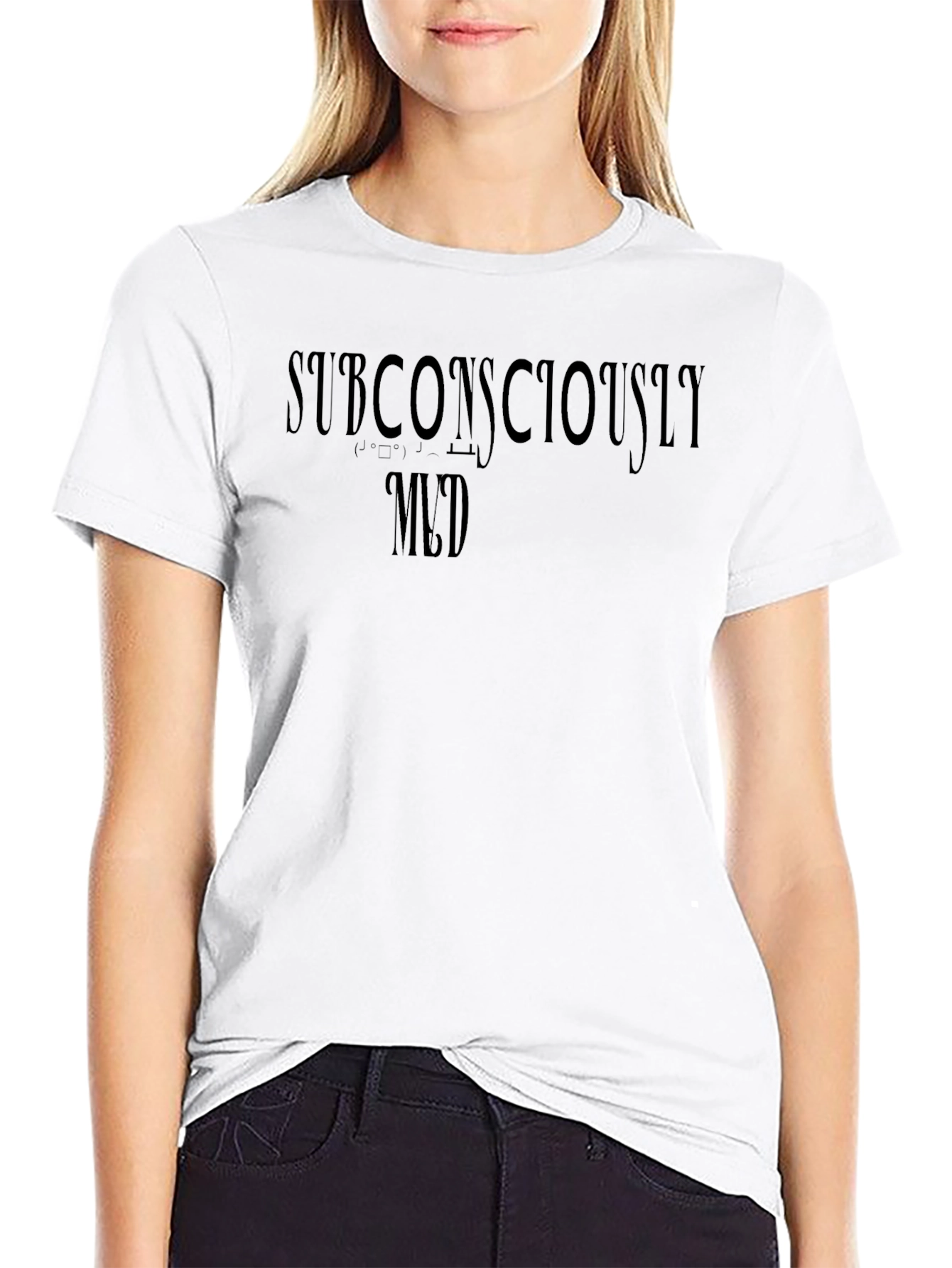 Subconsciously Med Black Graphic Tee - Comfort Fit