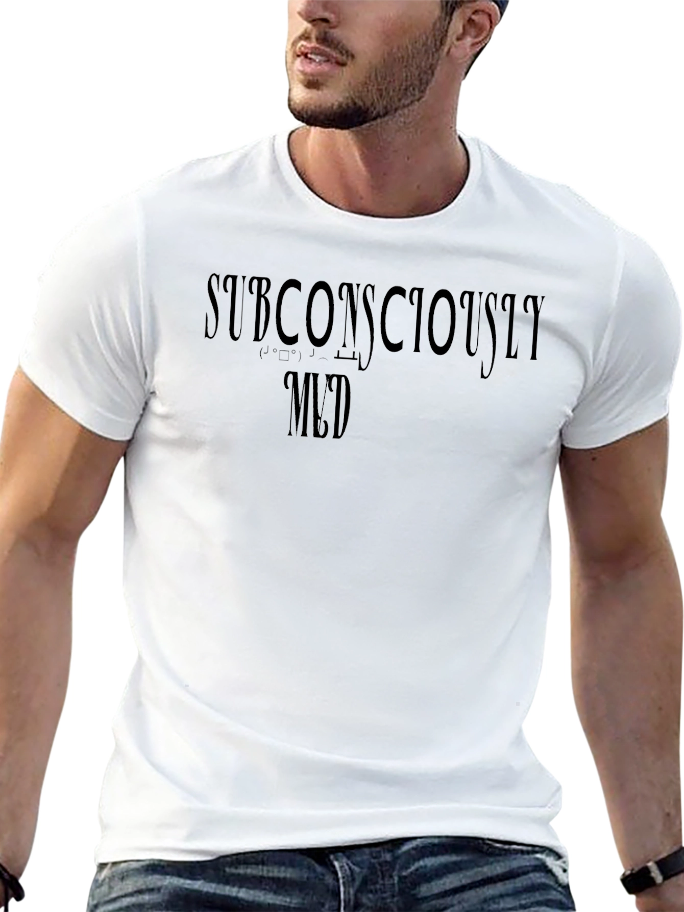 Subconsciously Med Black Graphic Tee - Comfort Fit