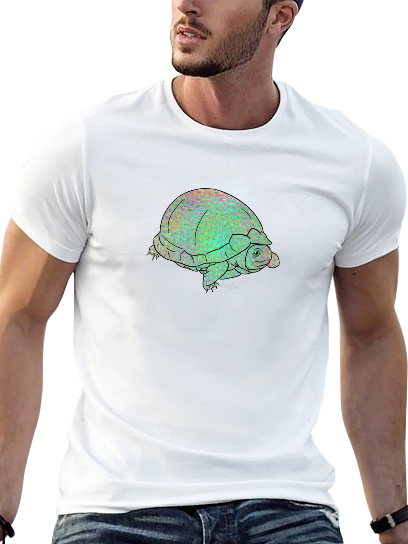 Turtle Graphic Tee - Black Unisex T-Shirt