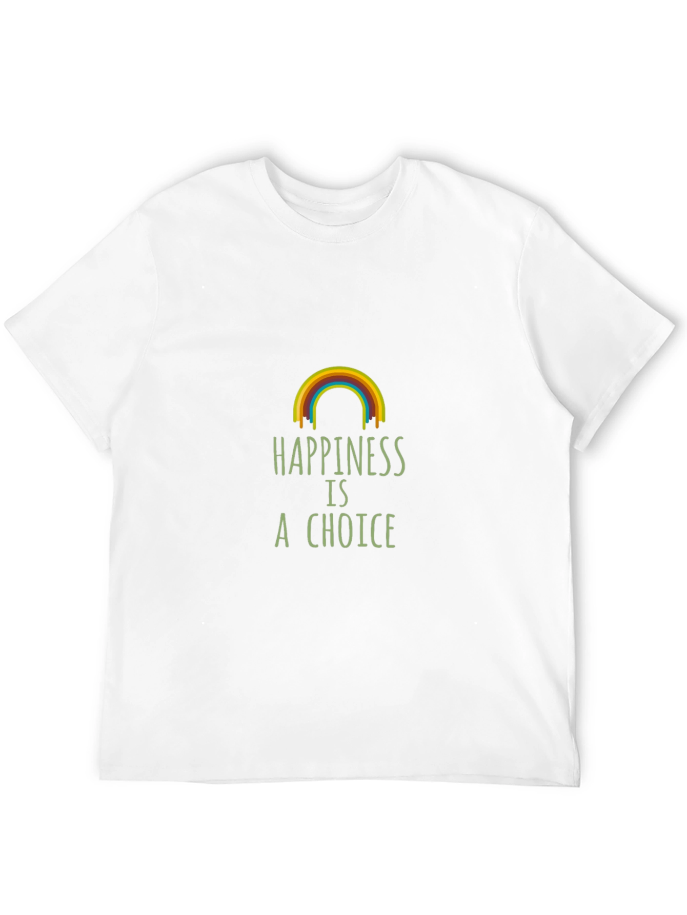 Happiness is a Choice T-Shirt | Rainbow Graphic Tee