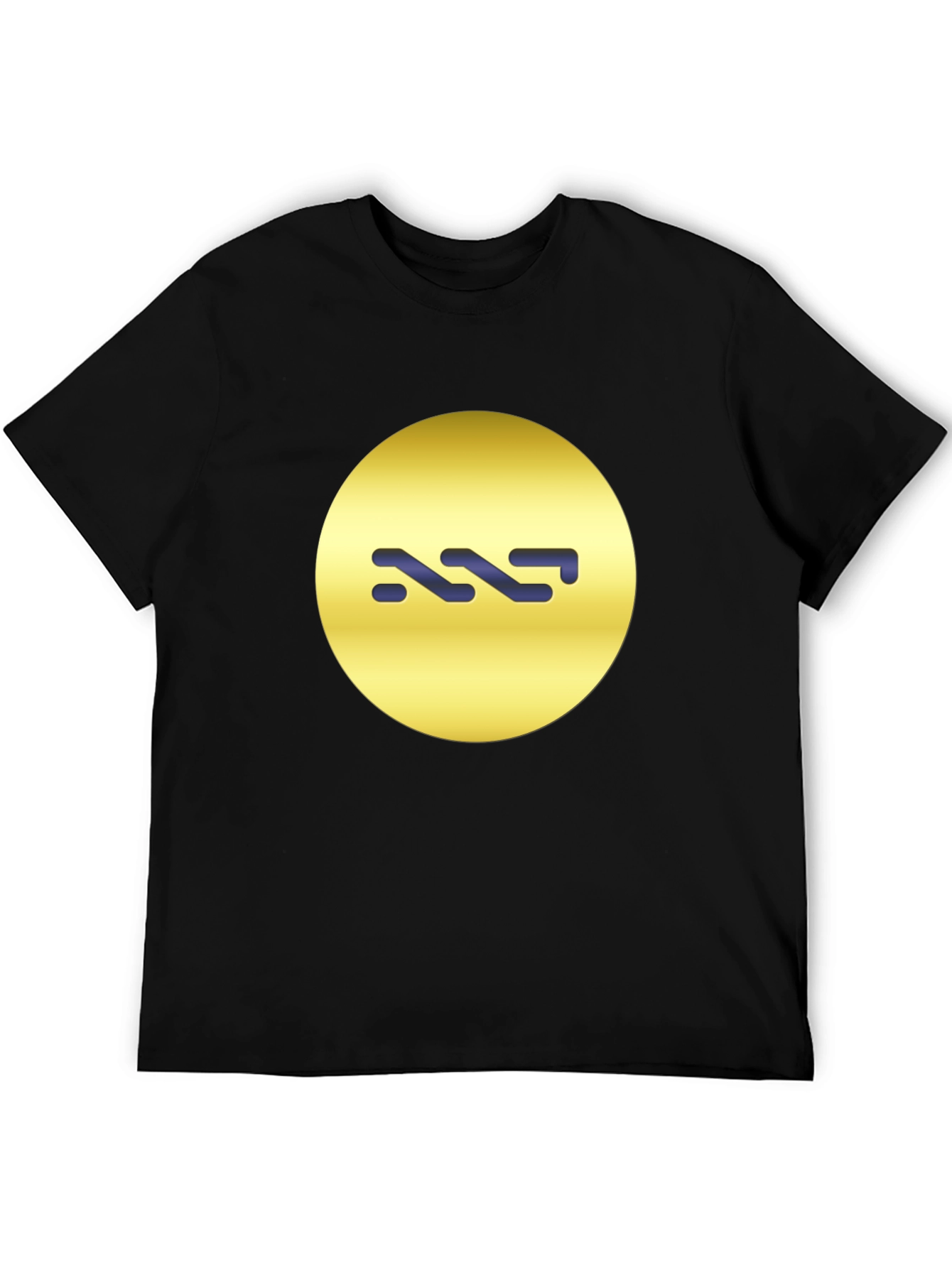 Stylish Black Tee with Abstract Circle Graphic