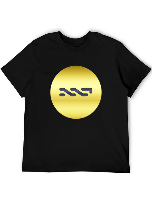 Stylish Black Tee with Abstract Circle Graphic