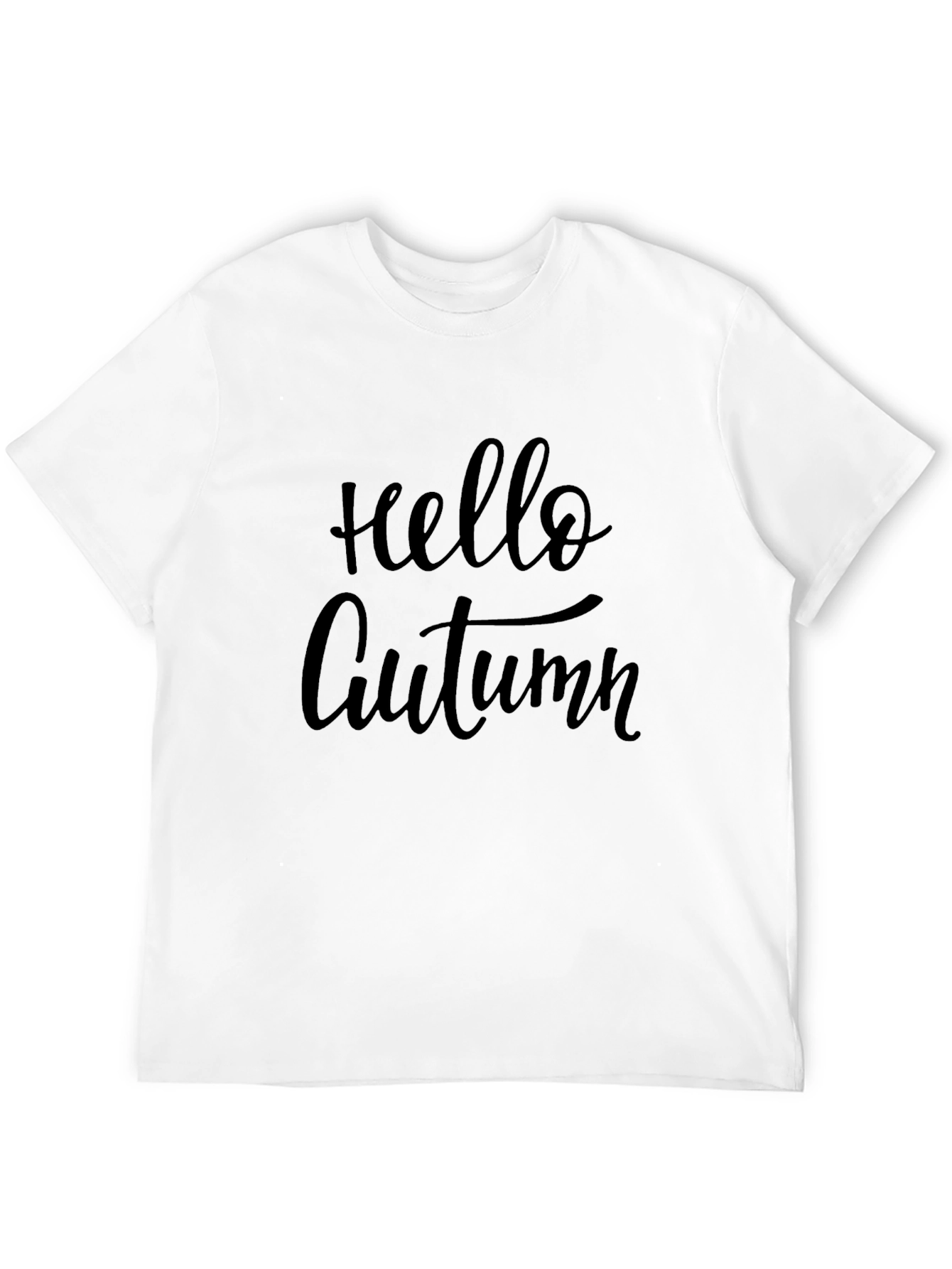 Hello Autumn Black T-Shirt