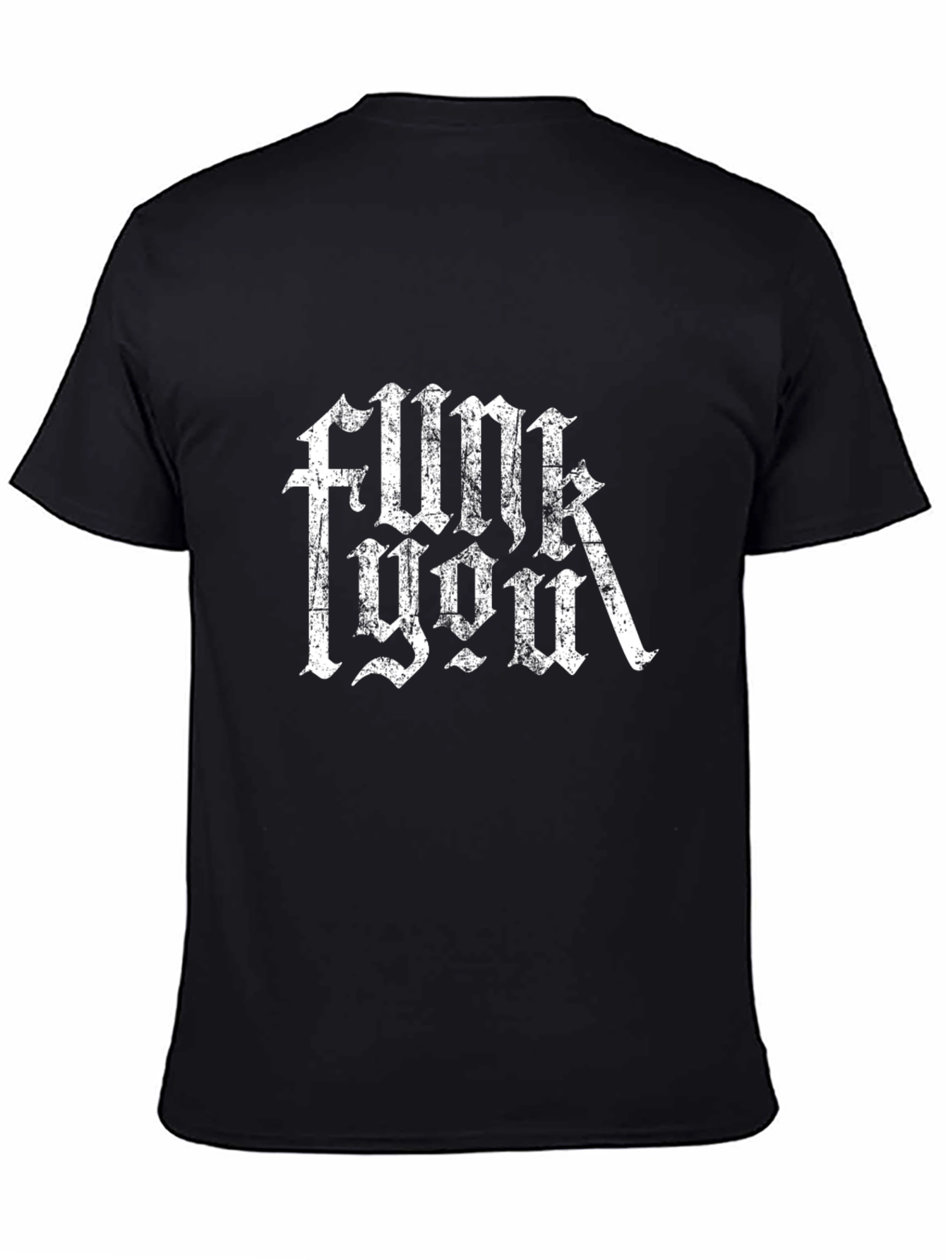 Funk You Graphic Print Black T-Shirt
