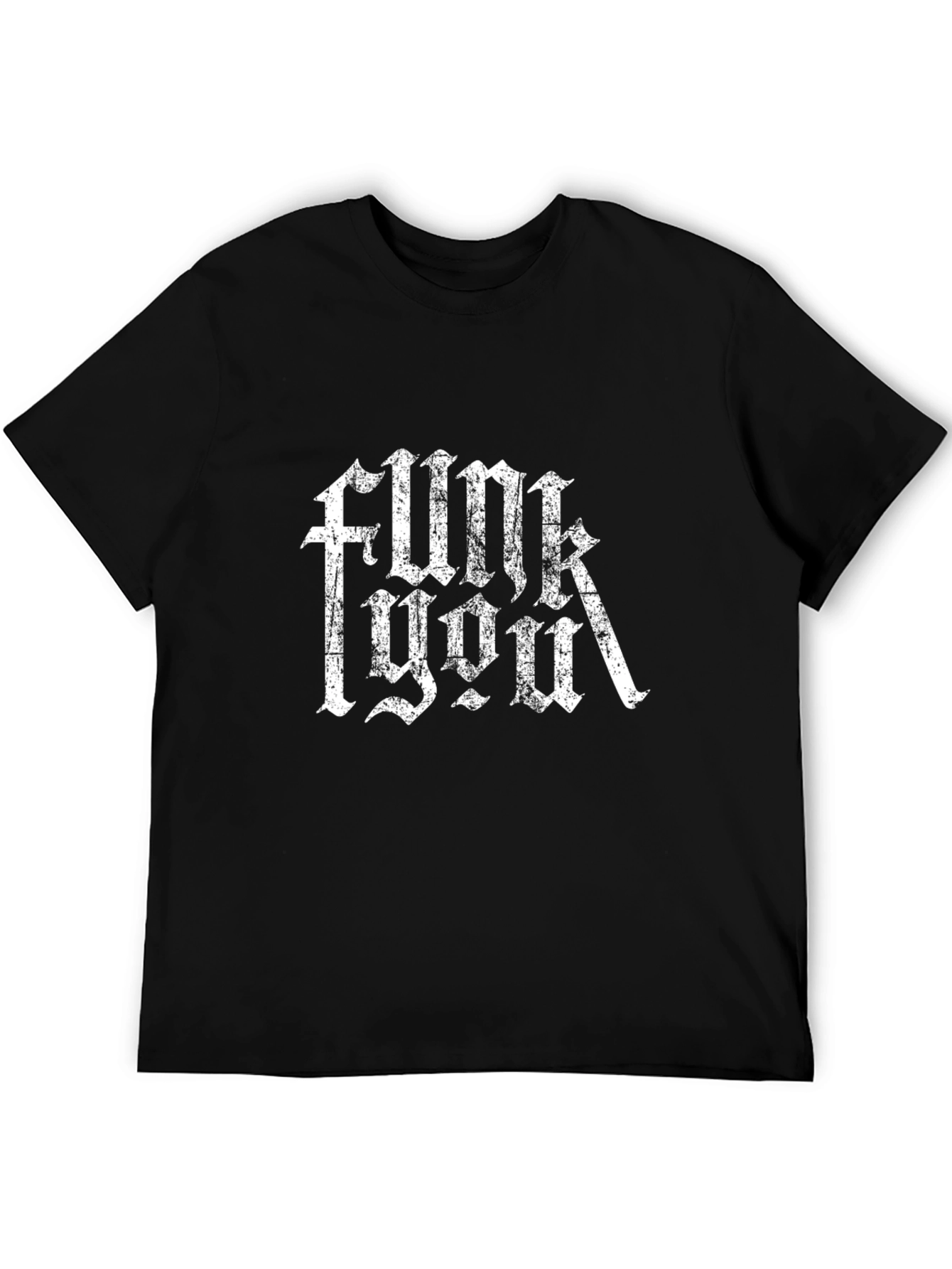 Funk You Graphic Print Black T-Shirt