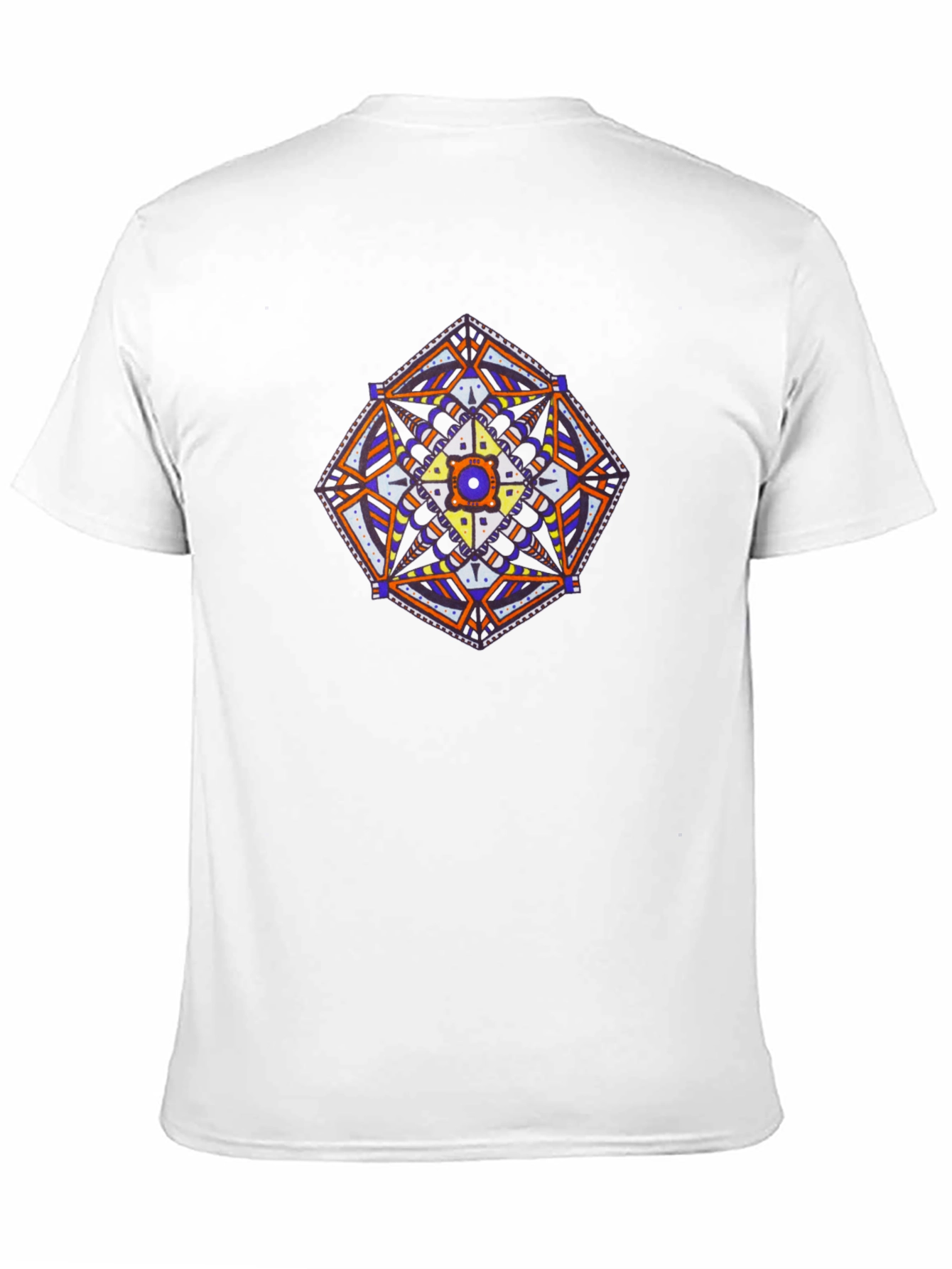 Geometric Mandala Graphic Black T-Shirt