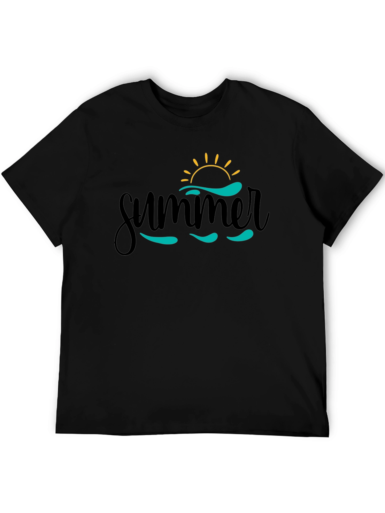 Summer Vibes Graphic Tee - Black