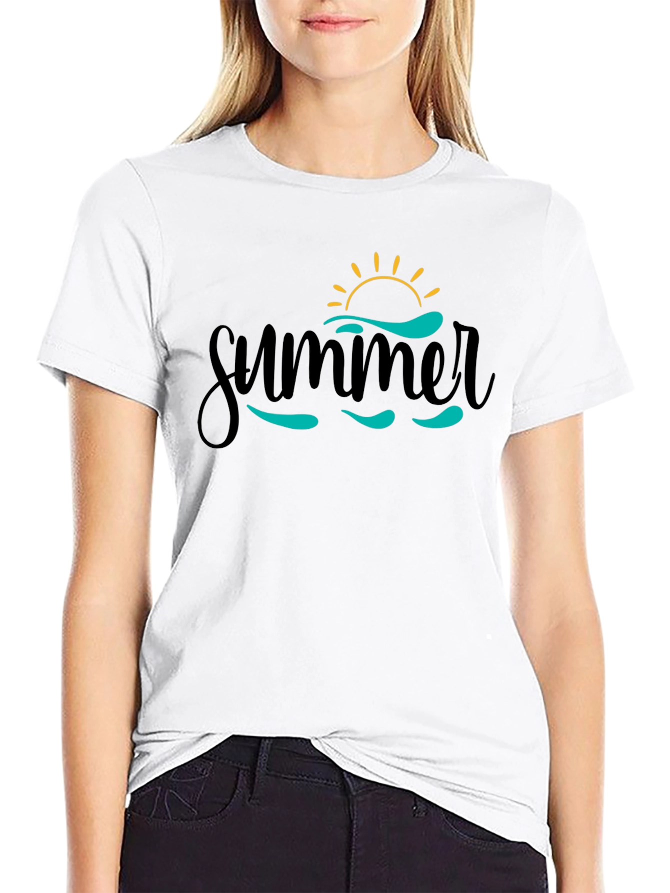 Summer Vibes Graphic Tee - Black
