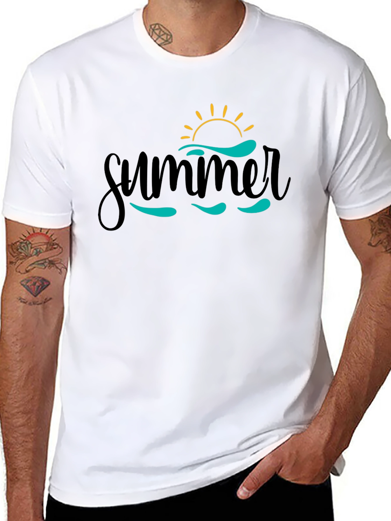 Summer Vibes Graphic Tee - Black