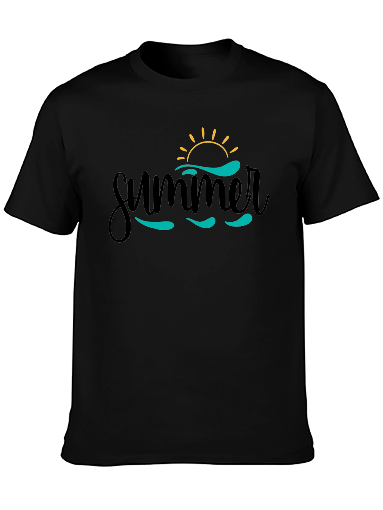 Summer Vibes Graphic Tee - Black