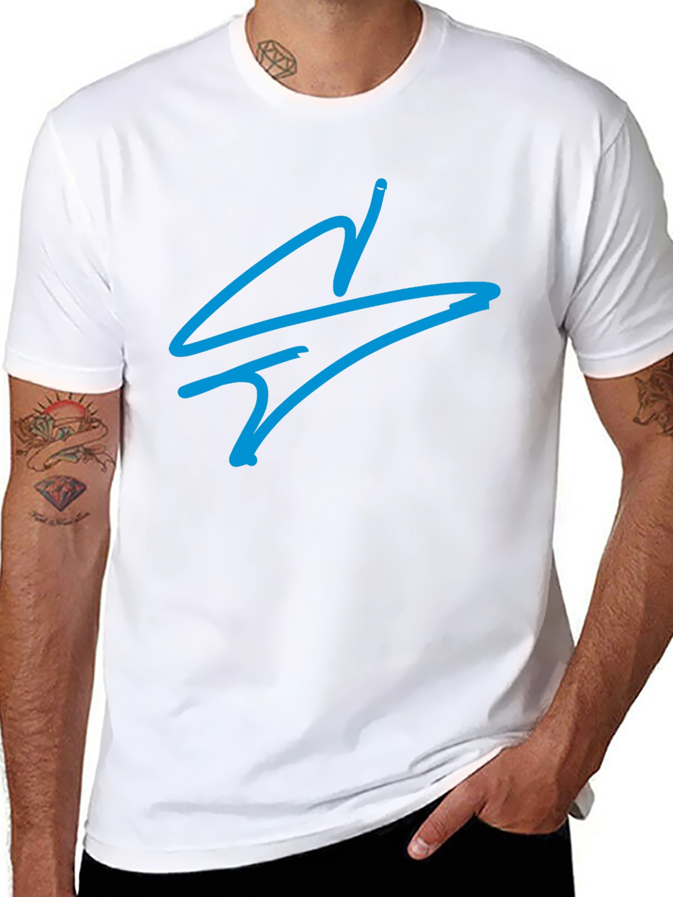 Cool Blue Symbol Black T-Shirt
