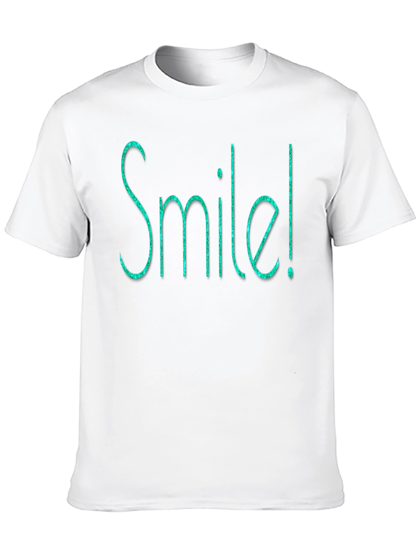 Smile Graphic Tee - Mens Crew Neck Soft Cotton