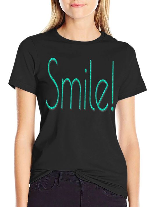 Smile Graphic Tee - Mens Crew Neck Soft Cotton