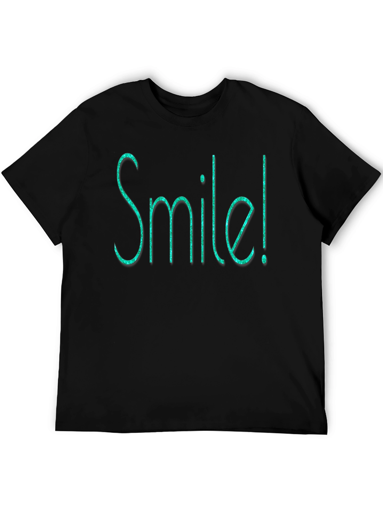 Smile Graphic Tee - Mens Crew Neck Soft Cotton