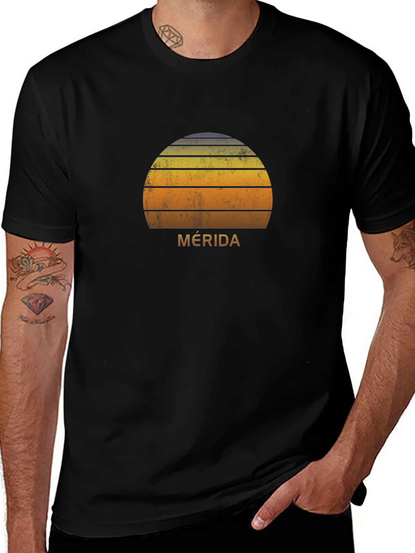Merida Sunset Graphic Tee - Retro Style T-Shirt