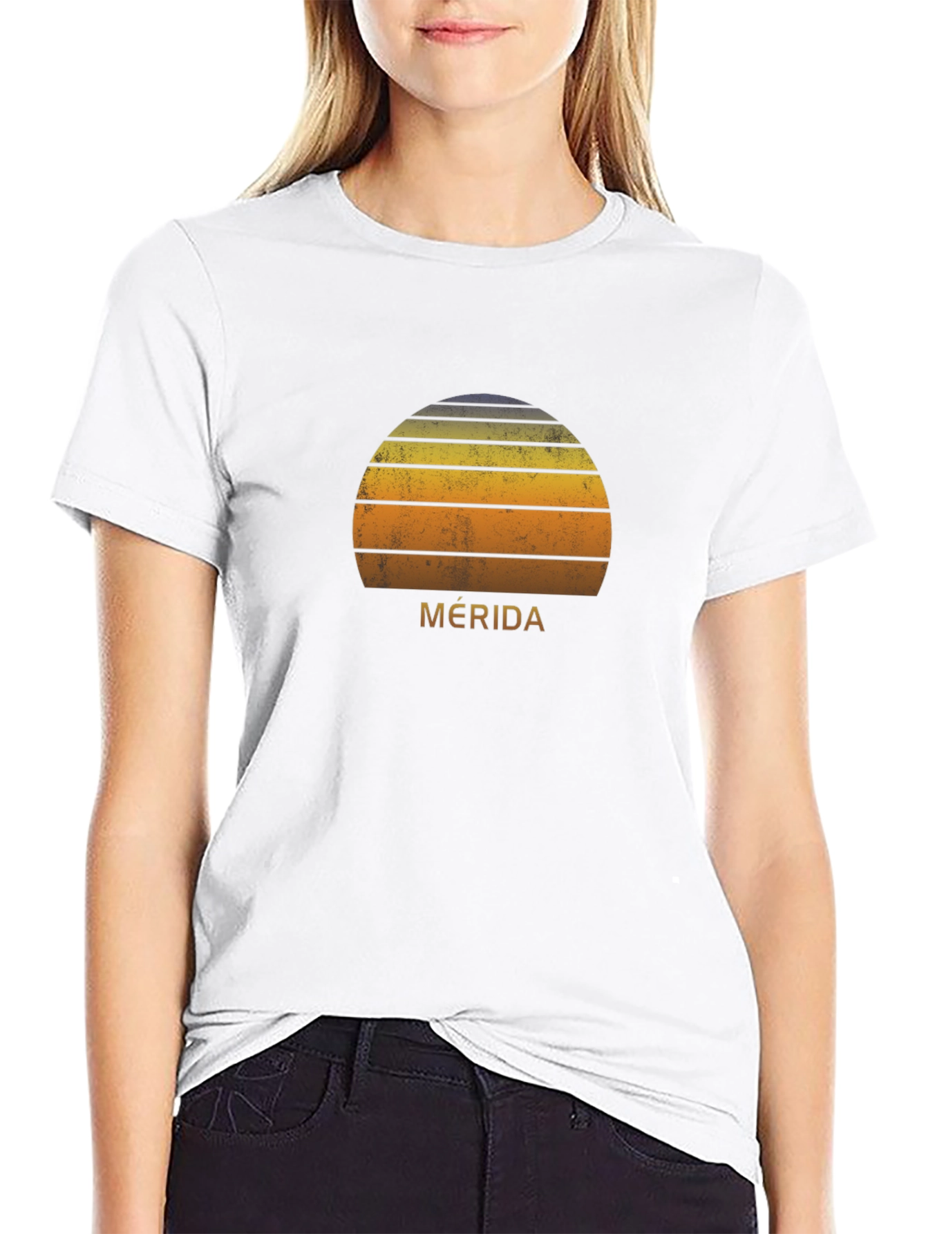 Merida Sunset Graphic Tee - Retro Style T-Shirt