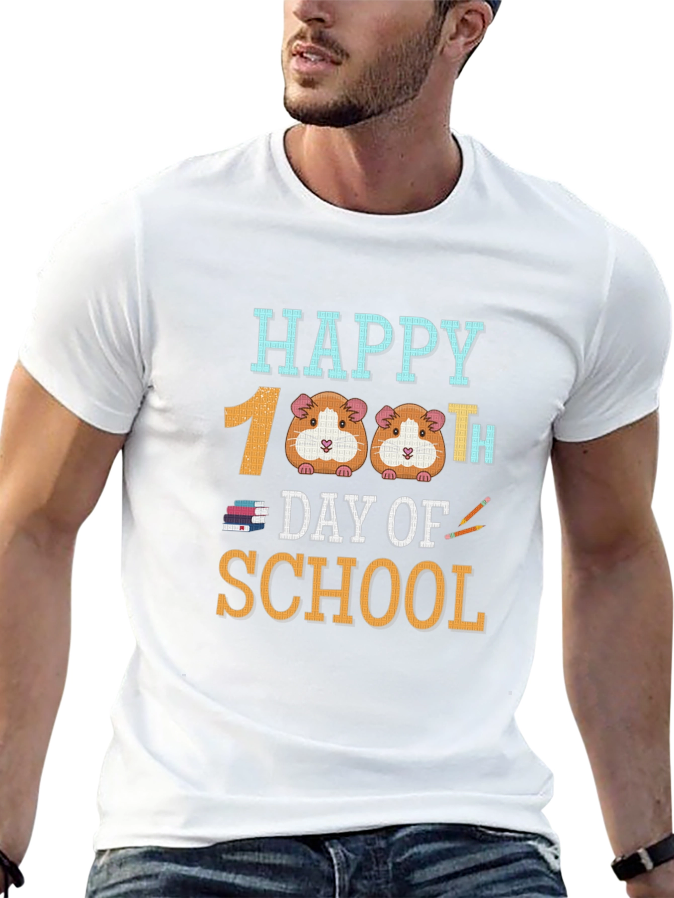 Happy 100th Day of School Guinea Pig T-Shirt