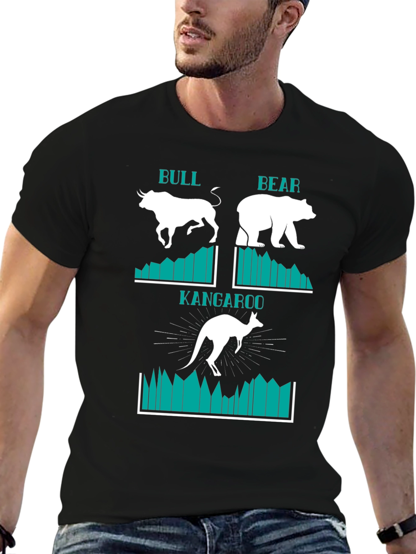 Bull Bear Kangaroo Stock Market T-Shirt
