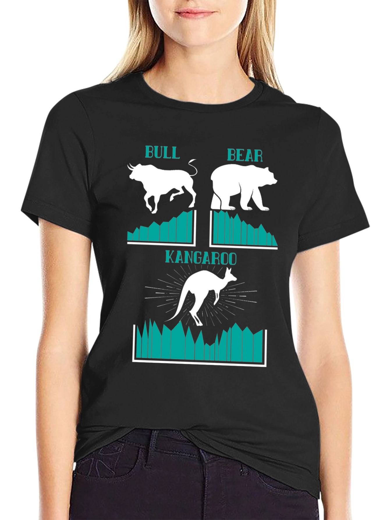 Bull Bear Kangaroo Stock Market T-Shirt