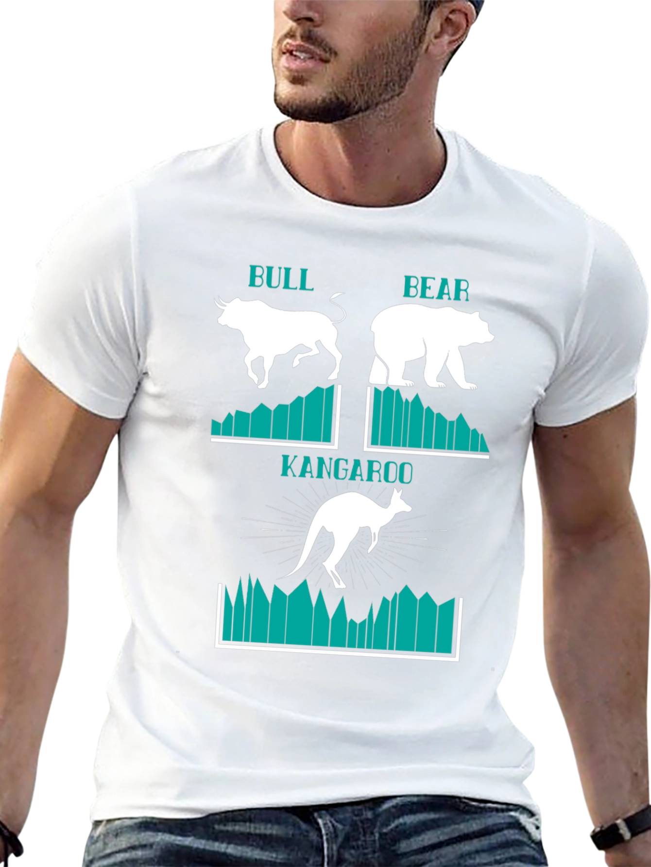 Bull Bear Kangaroo Stock Market T-Shirt