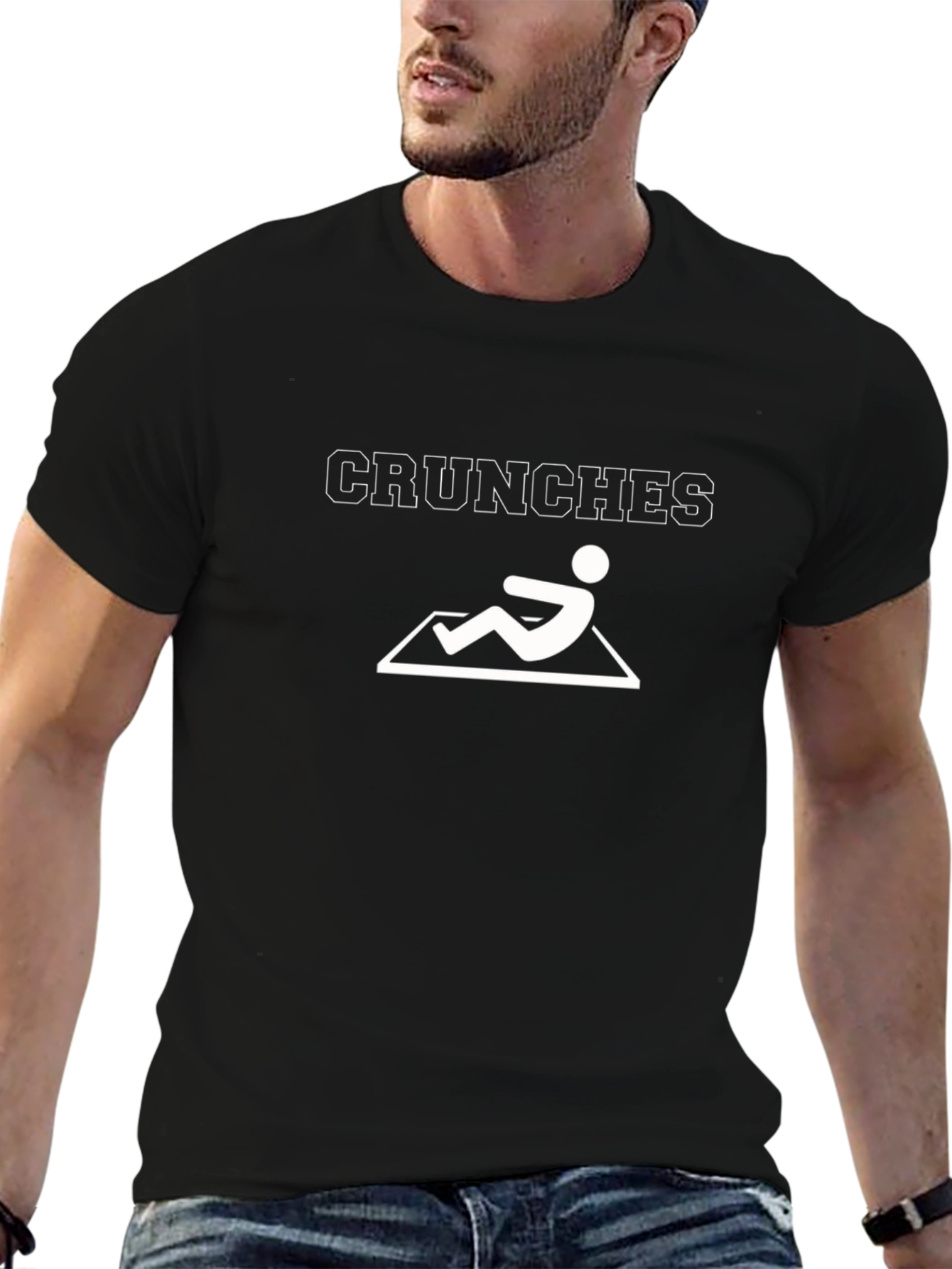 Crunches Graphic T-Shirt - Black