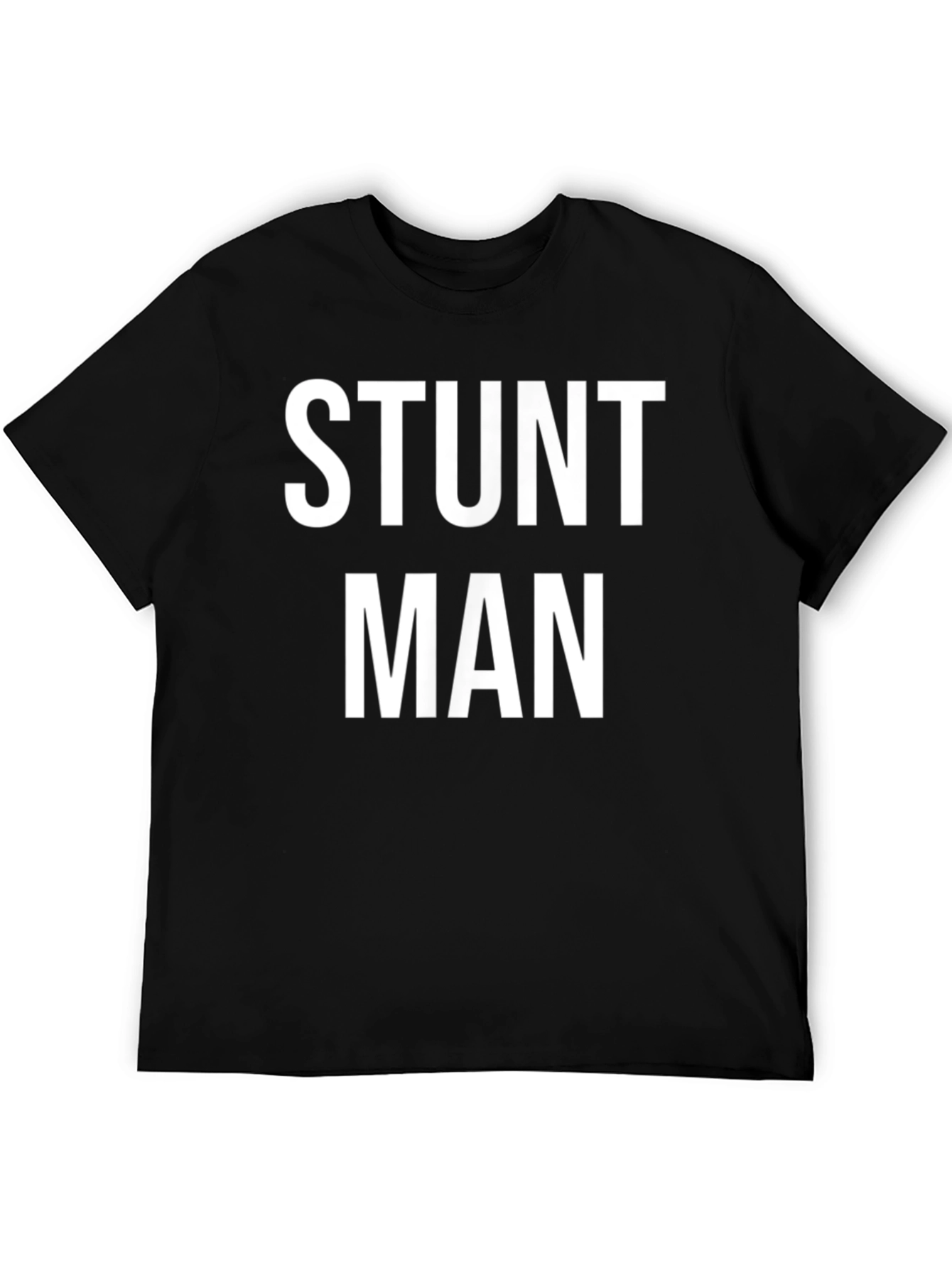Stunt Man Graphic Tee - Black Cotton T-Shirt