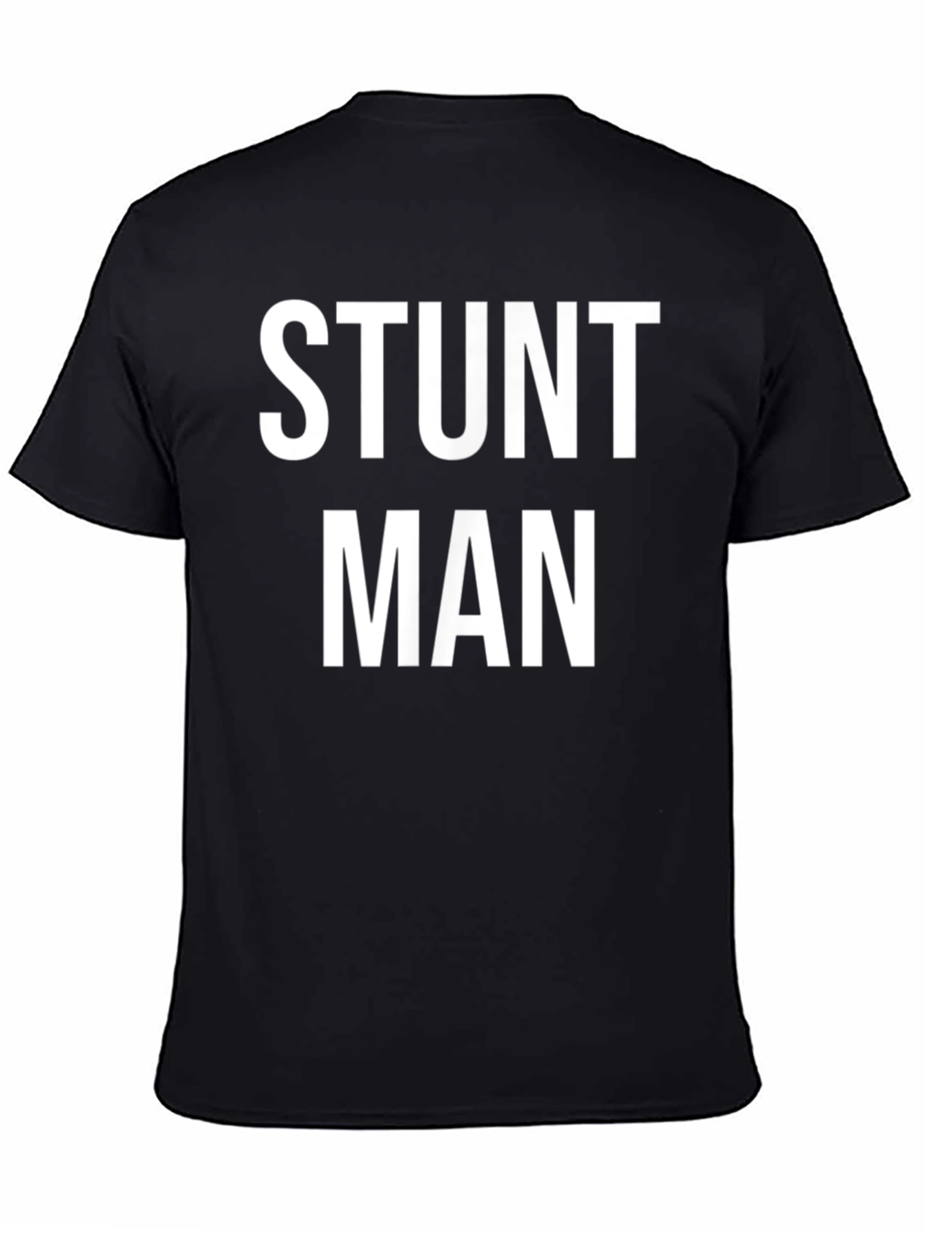 Stunt Man Graphic Tee - Black Cotton T-Shirt