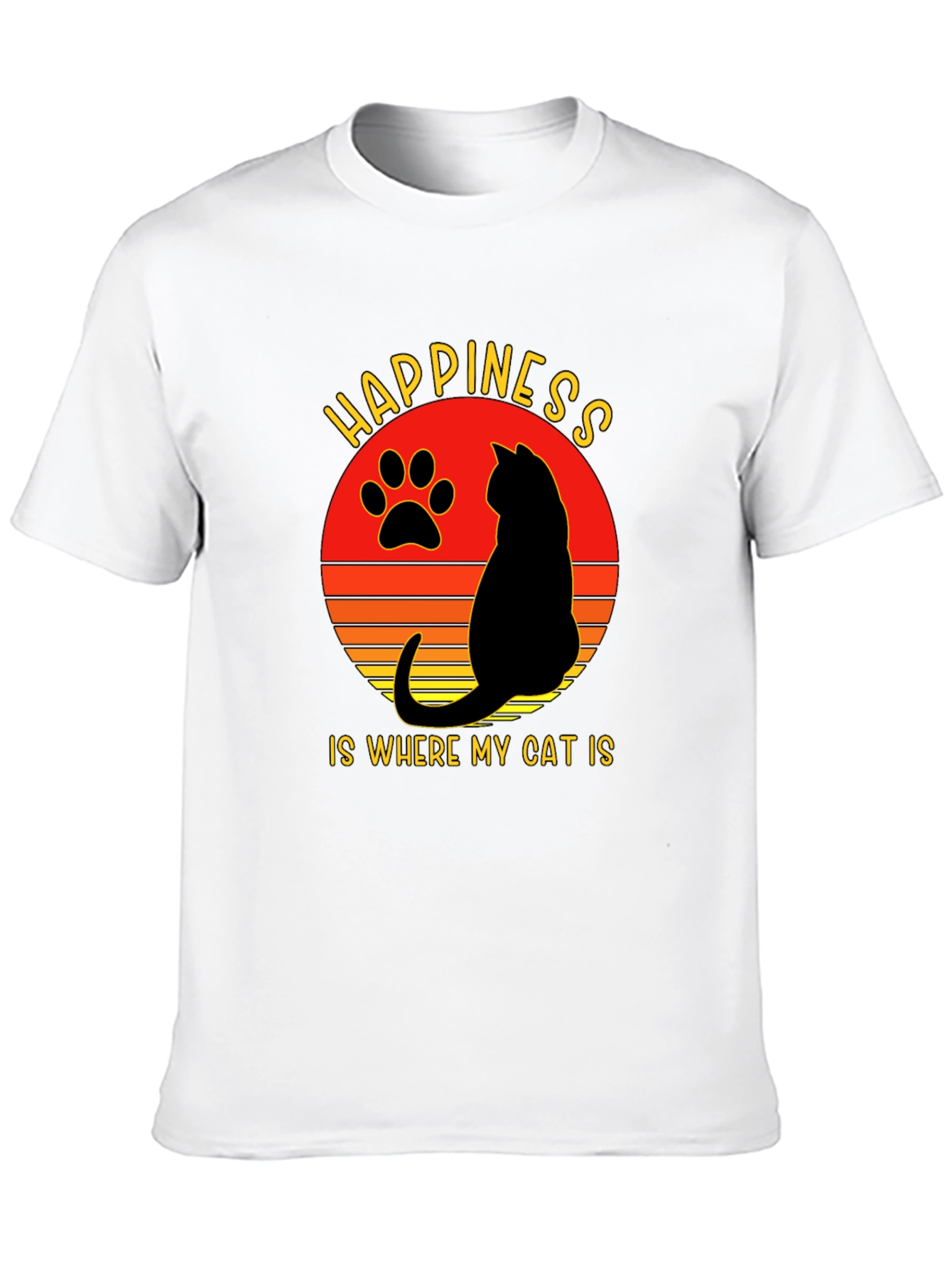Happiness is Where My Cat Is T-Shirt