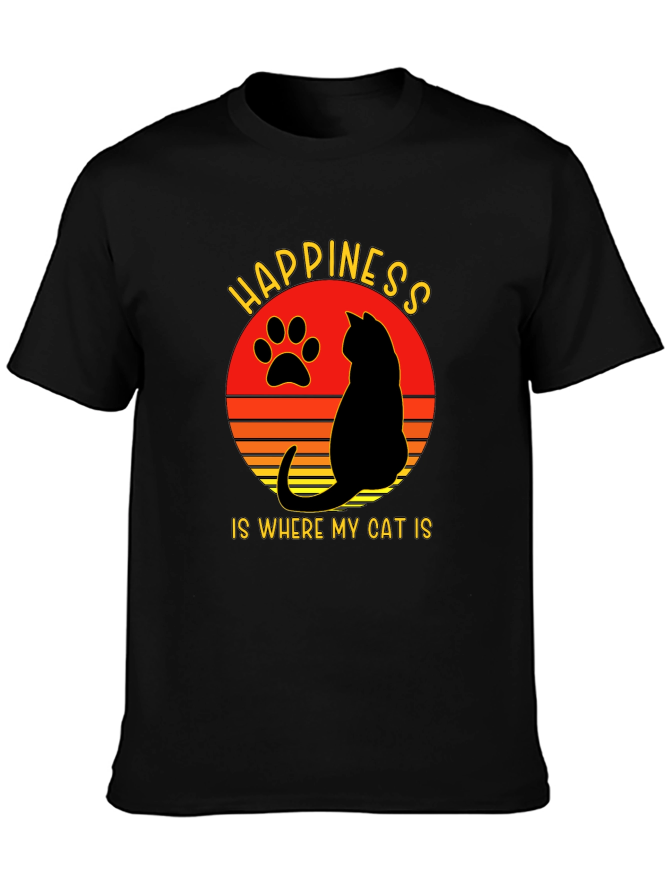 Happiness is Where My Cat Is T-Shirt