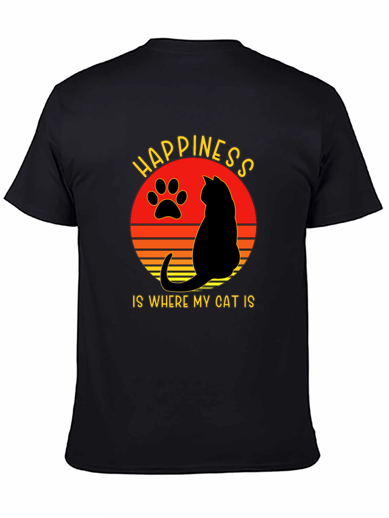 Happiness is Where My Cat Is T-Shirt