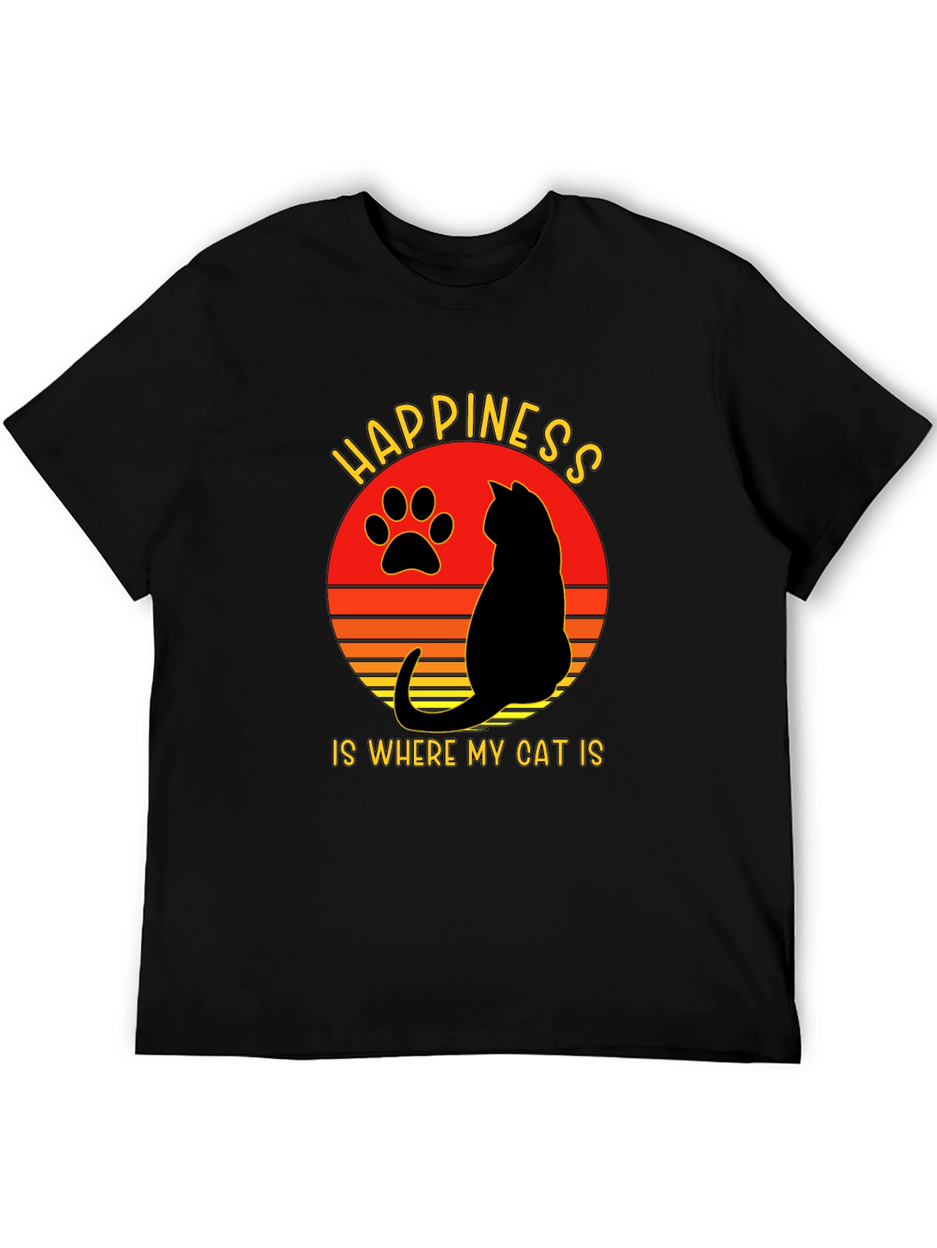 Happiness is Where My Cat Is T-Shirt