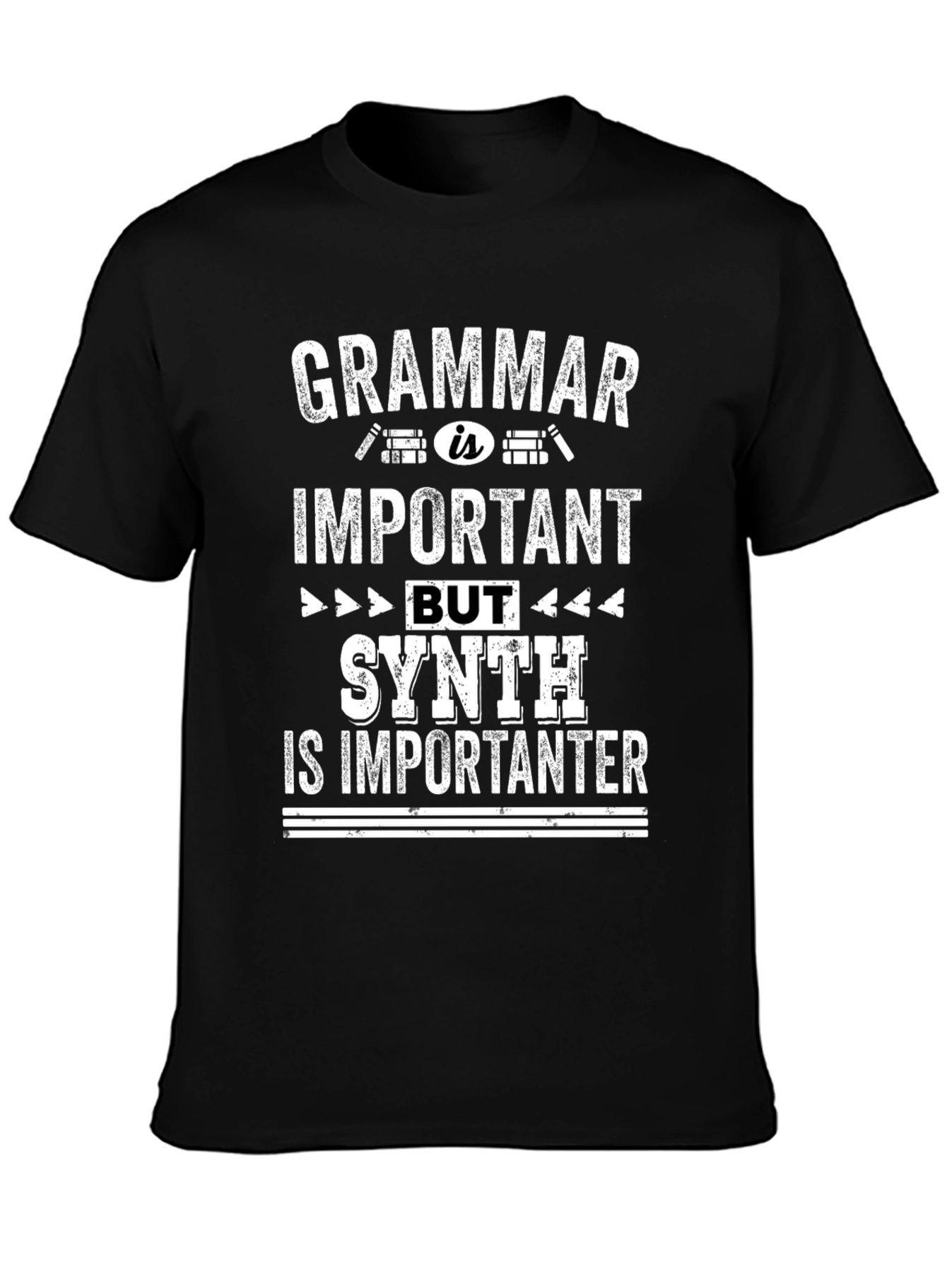 Grammar Vs. Synth Pun T-Shirt