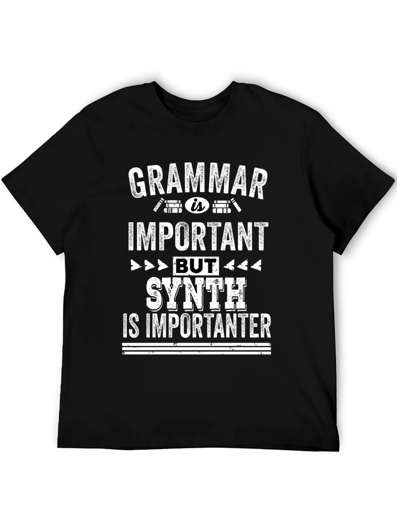 Grammar Vs. Synth Pun T-Shirt