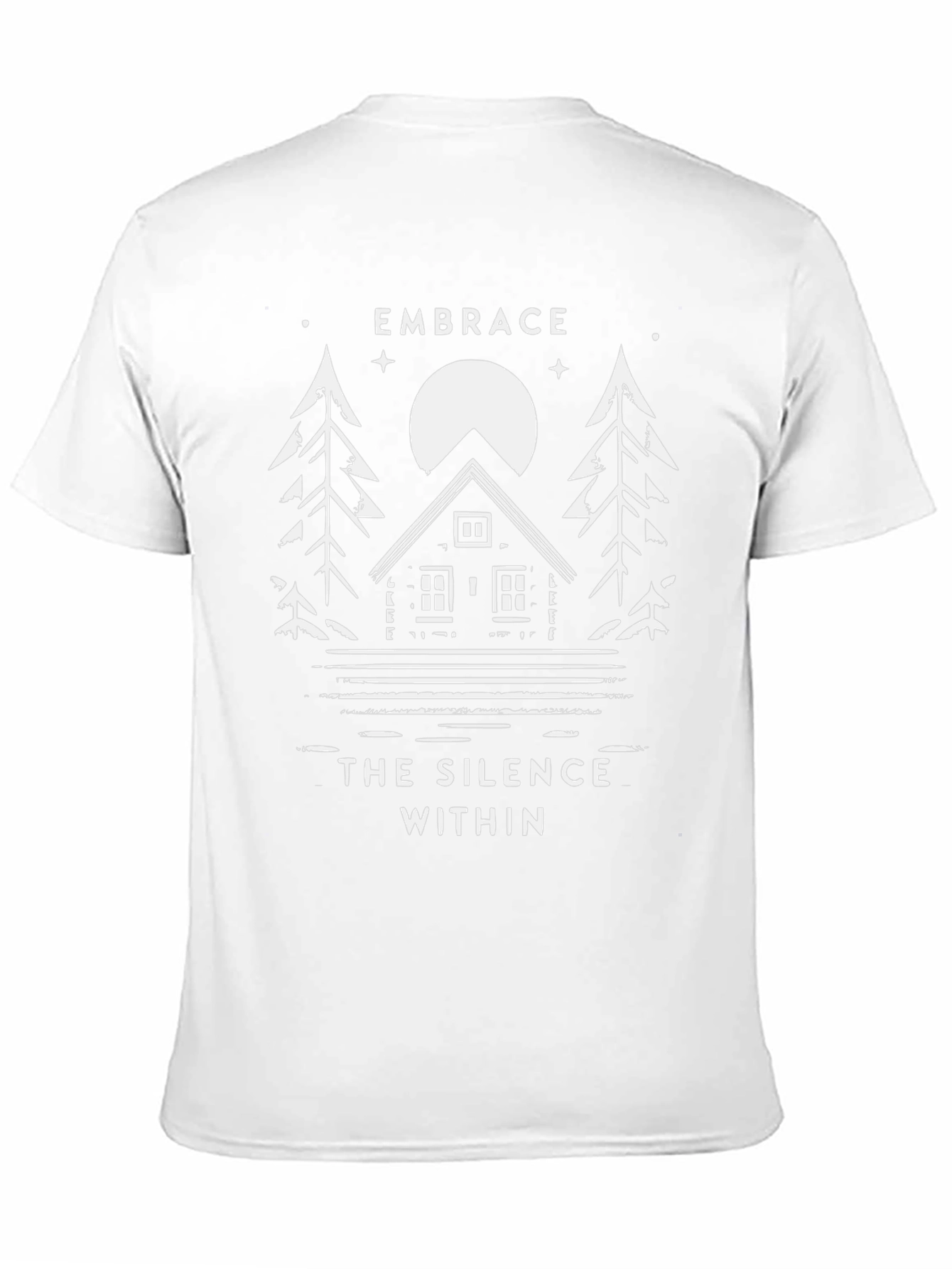Embrace Silence Tee - Nature Inspired Black Shirt
