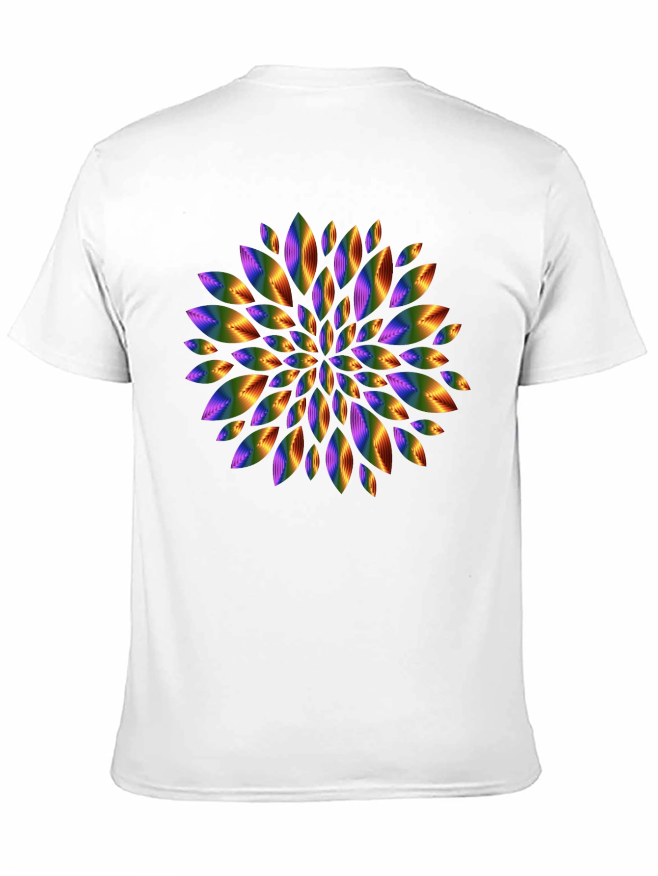 Rainbow Floral Graphic Black T-Shirt