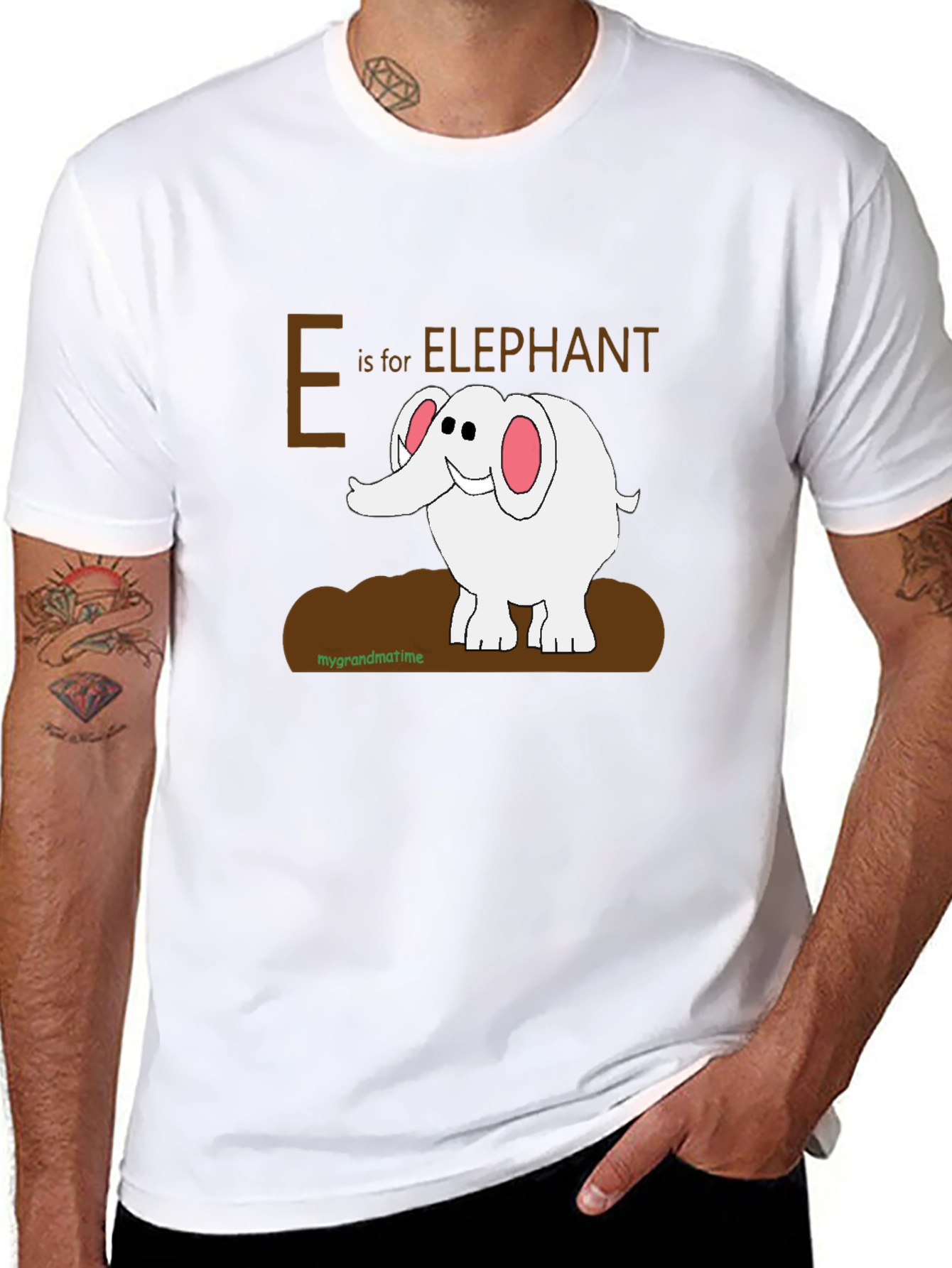 E is for Elephant Graphic T-Shirt