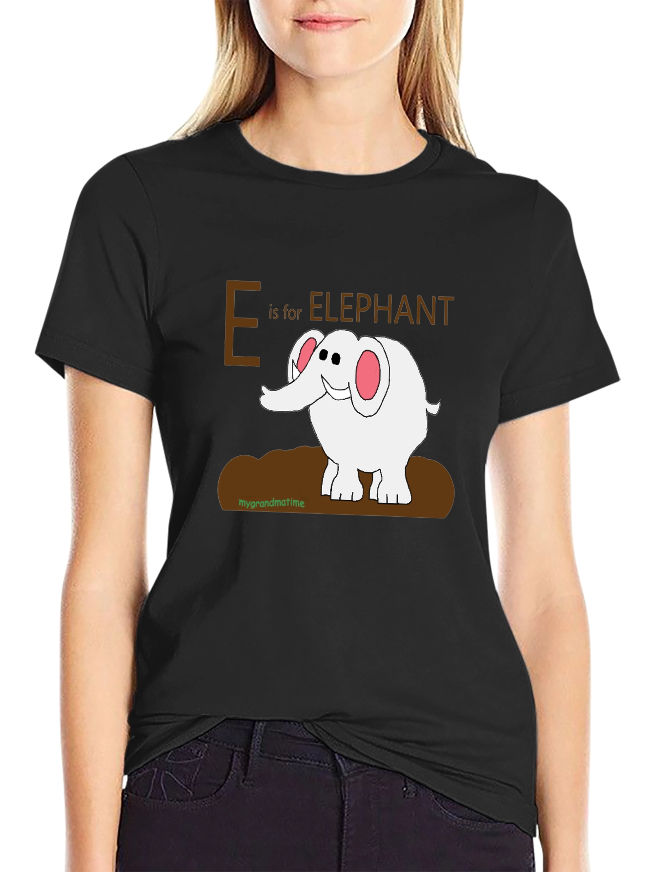 E is for Elephant Graphic T-Shirt