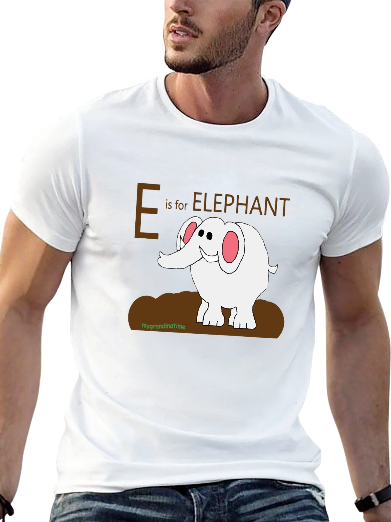 E is for Elephant Graphic T-Shirt