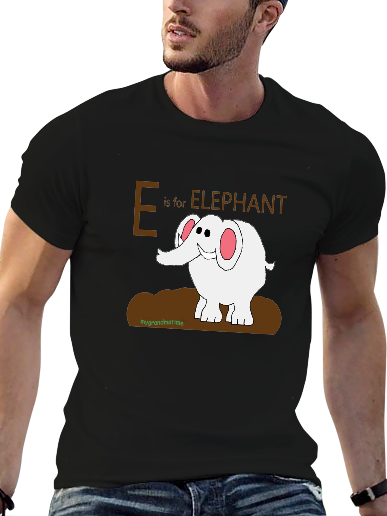 E is for Elephant Graphic T-Shirt