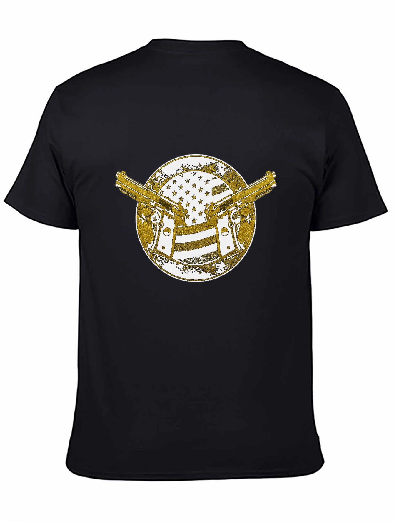 Guns & American Flag Graphic T-Shirt