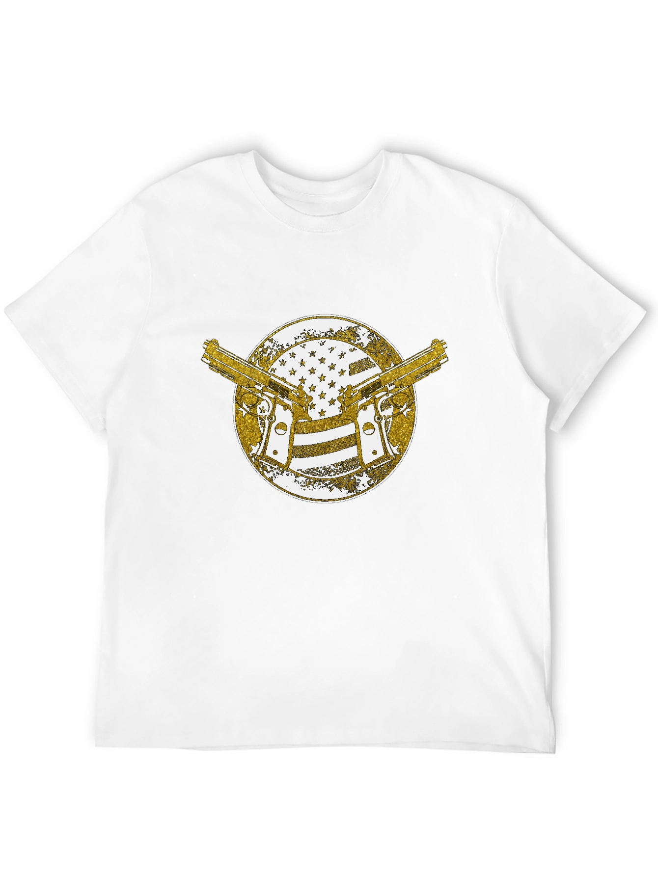 Guns & American Flag Graphic T-Shirt