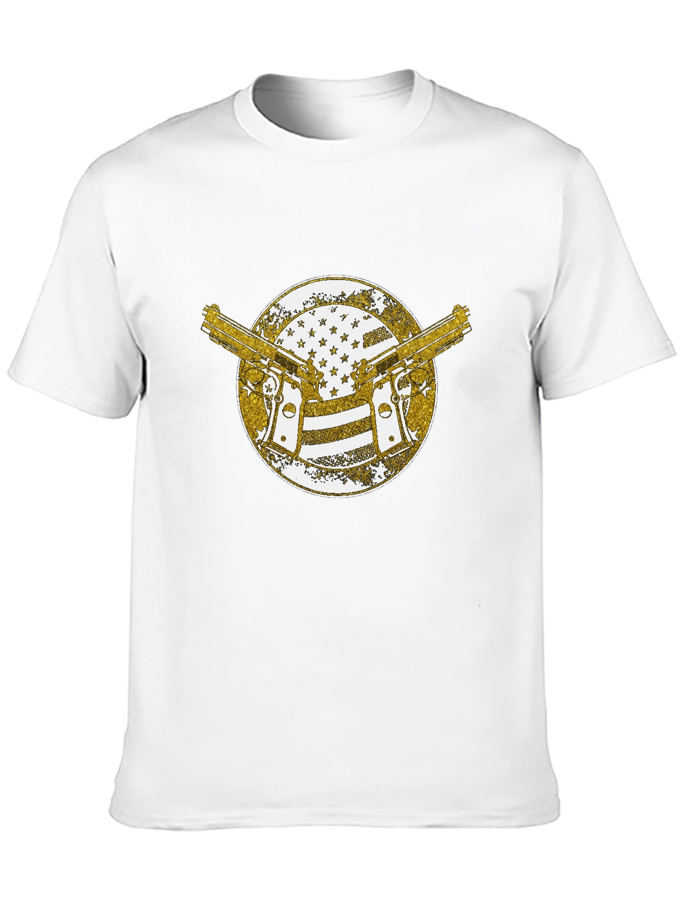 Guns & American Flag Graphic T-Shirt